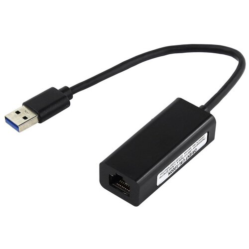 Сетевая карта USB 3.0 (RTL8153) 1 x RJ45, 10/100/1000 Мбит/с | ORIENT U3L-1000N сетевая карта rj 45 orient u3l 1000n usb3 0 на lan ethernet кабель адаптер rtl8153 чёрный