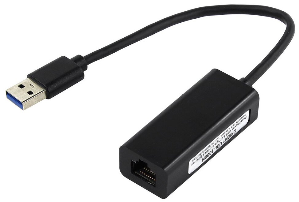 Сетевая карта USB 3.0 (RTL8153) 1 x RJ45 10/100/1000 Мбит/с | ORIENT U3L-1000N