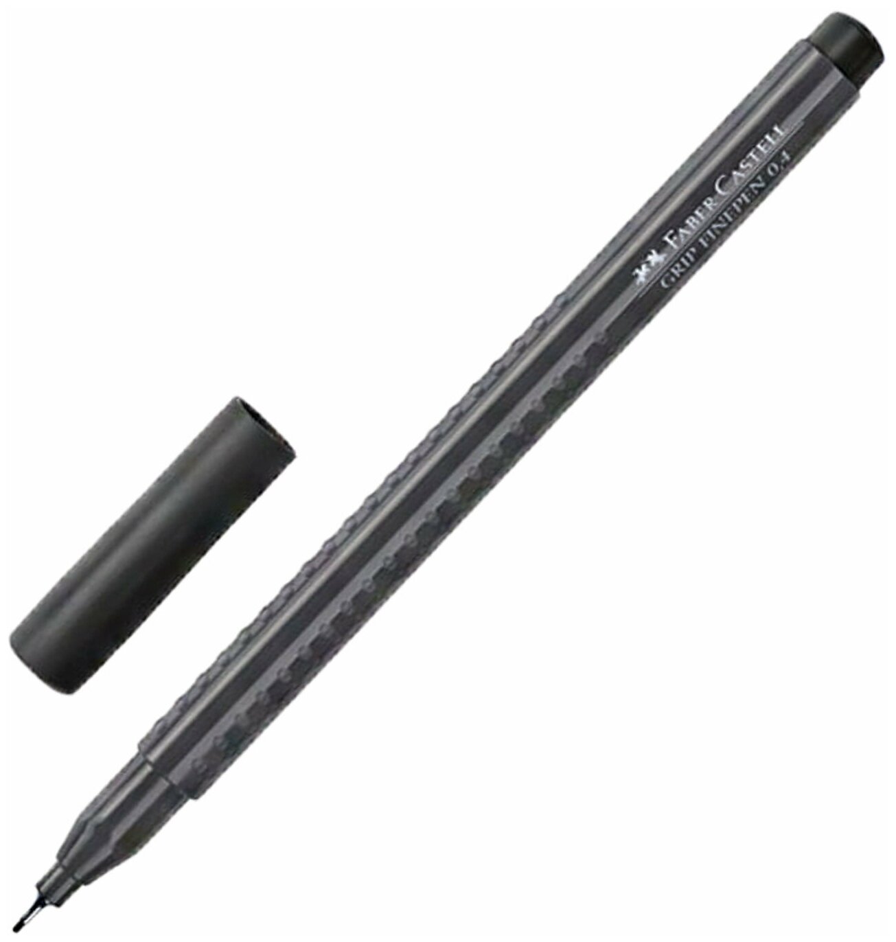 Ручка капиллярная Faber-Castell "Grip Finepen" (0.4мм, трехгранная) черная (151699)