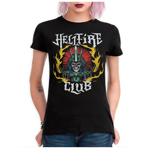 Футболка Dream Shirts Hellfire Club Stranger Things / Очень странные дела / Женская Черная M