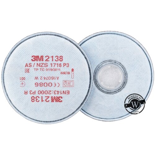 Фильтр 3M 2138 (P3 R + Озон ) для респиратора / маски 1 пара