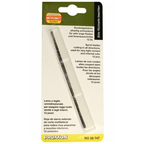 Пилки спиральные Proxxon 130 мм без штифта 12 шт 28747 1418₽