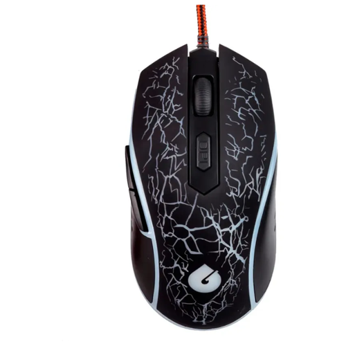 Игровая мышь проводная Gaming Mouse G6 черная с подсветкой , мгновенный отклик , 6 кнопок , длина 1,5 метра , провод в оплетке