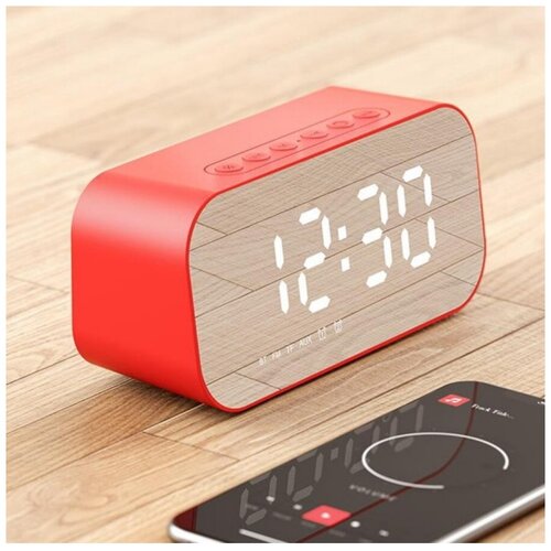 Часы-колонка Havit M3 Alarm Clock Bluetooth Speaker, красный
