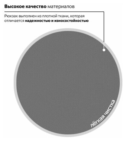 Рюкзак 41х32х14 см BRAUBERG, универсальный, сити-формат, один тон, серый, 20 литров