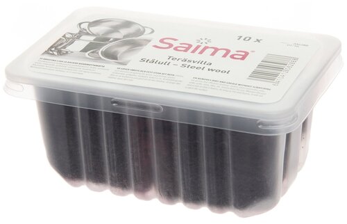 Губка чистящая с мылом Steel Wool (комплект 10 шт.), Saima