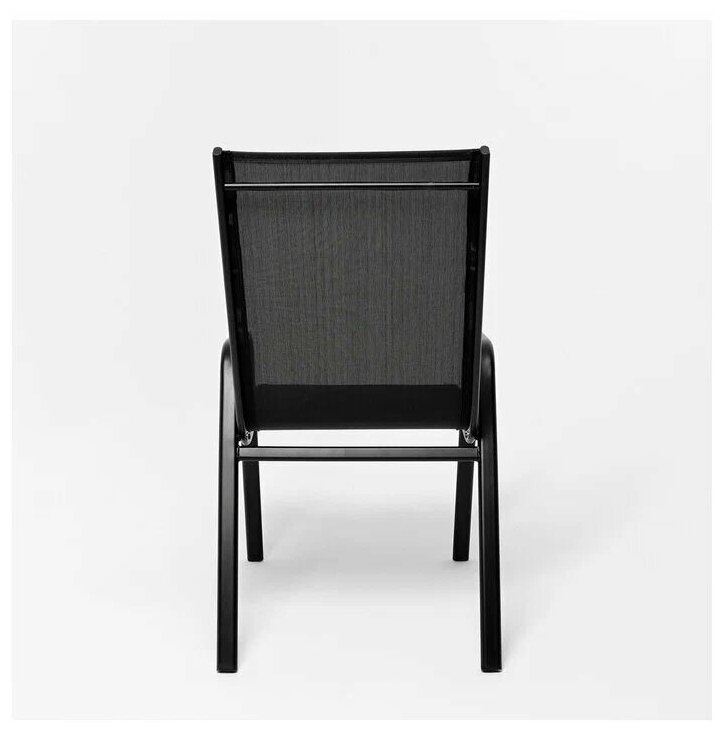 Садовый стул GARDEN STORY Сан-Ремо, сталь/текстилен, 60 х 56 х 93 см, черный - фотография № 3