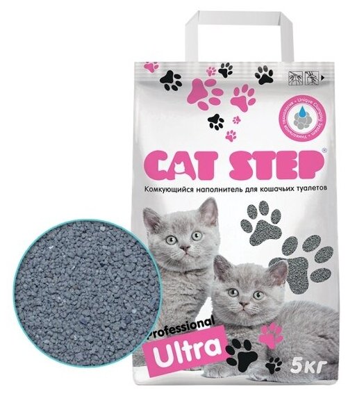 Cat Step Professional Ultra наполнитель минеральный комкующийся 5 кг. 5 л. - фотография № 5