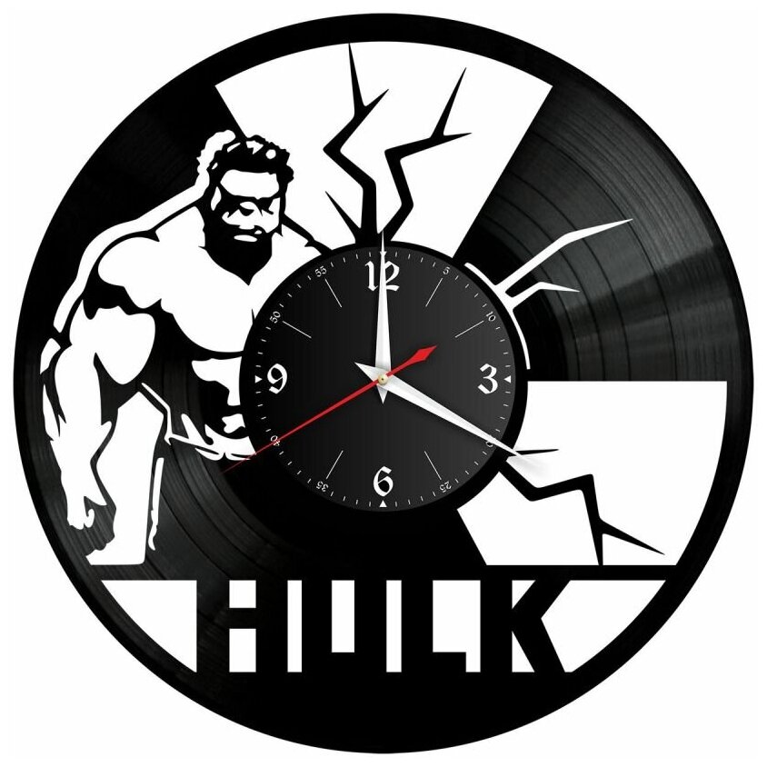 Часы из винила Redlaser "Халк, Hulk, Марвел" VW-10323