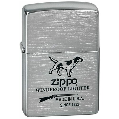 Оригинальная бензиновая зажигалка ZIPPO 200 Hunting Tools с покрытием Brushed Chrome - Охотничьи инструменты оригинальная бензиновая зажигалка zippo 200 black bass с покрытием brushed chrome окунь