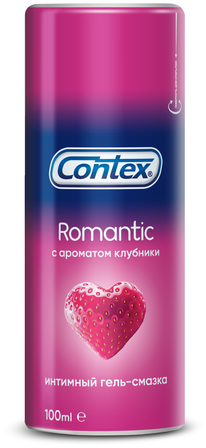 Гель-смазка Contex RoMantic с ароматом клубники