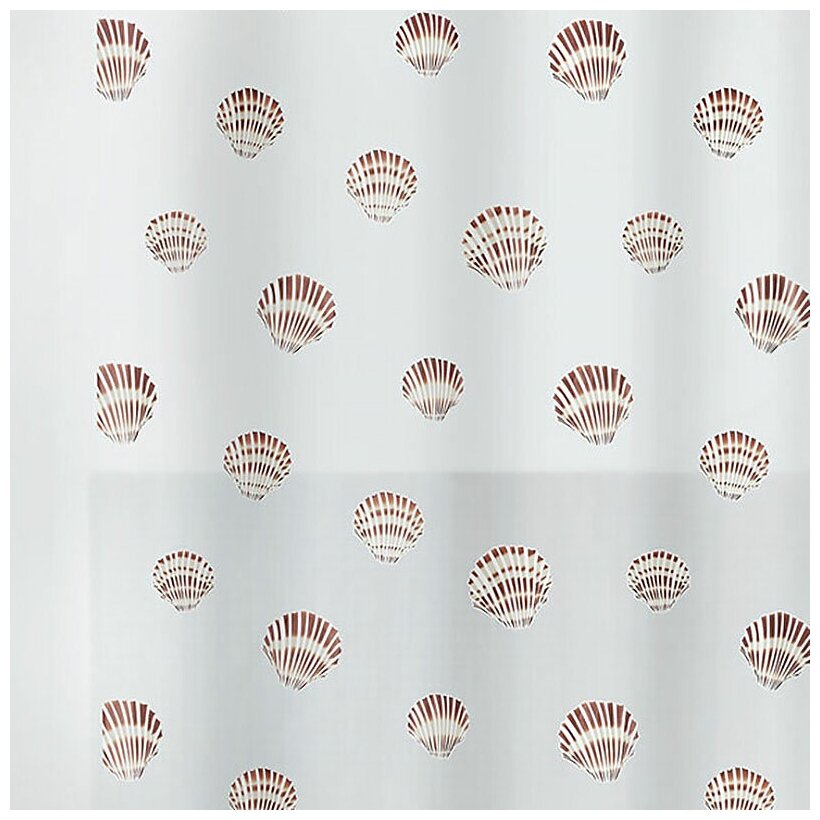 Штора для ванной комнаты Spirella Shell, 180х200см, цвет коричневый