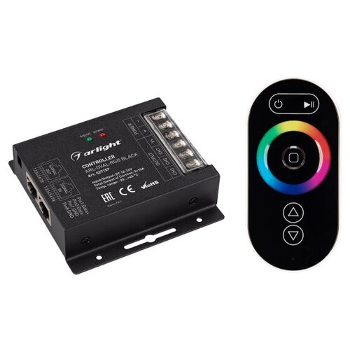 контроллер 027197 arl fine rgb black 5 24v 3x2a rf пду 18кн Контроллер ARL-OVAL-RGB Black (12-24V, 3x10A, ПДУ Овал, RF, RJ45) (IP20 Металл, 3 года), ARLIGHT 027157 (1 шт.)