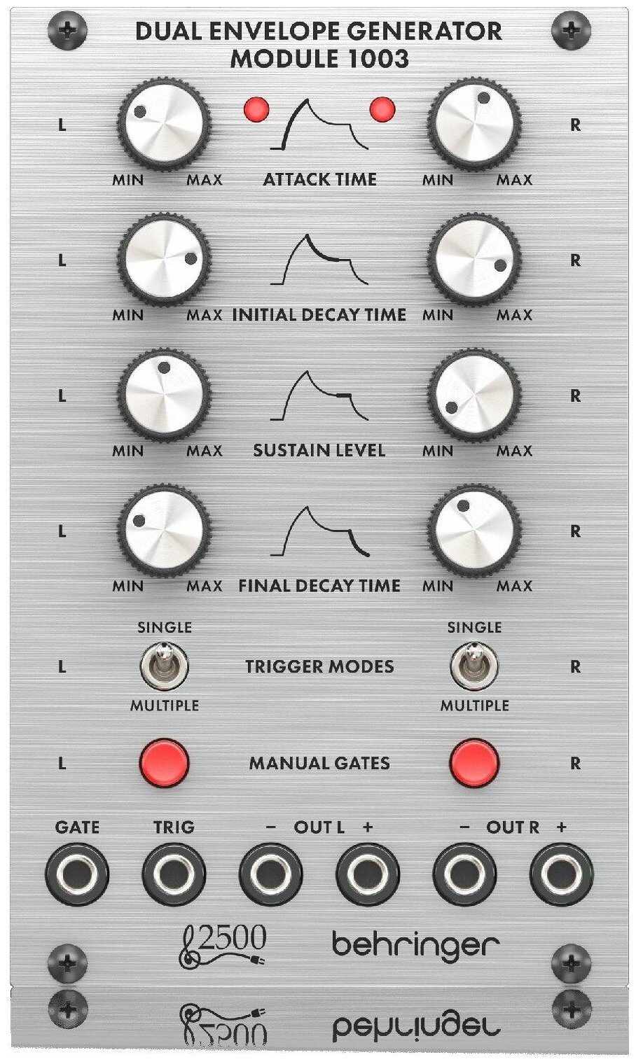 Модульный синтезатор Behringer DUAL ENVELOPE GENERATOR MODULE 1003