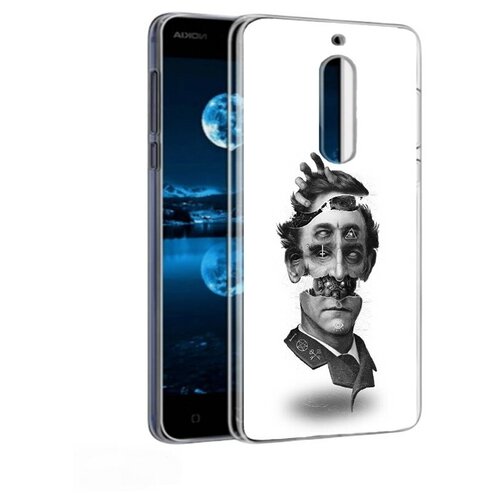 Чехол задняя-панель-накладка-бампер MyPads страшное лицо абстракция для Nokia 5 противоударный