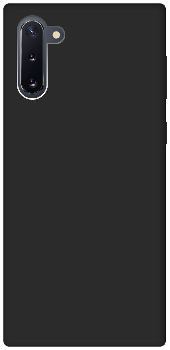 Матовый Soft Touch силиконовый чехол на Samsung Galaxy Note 10, Самсунг Ноут 10 черный