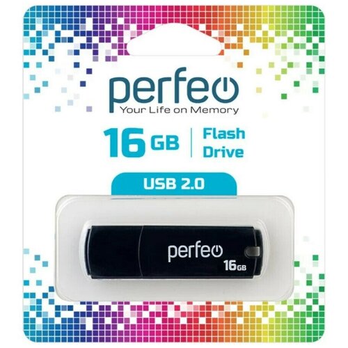 USB Флеш-накопитель USB накопитель Perfeo USB 16GB C05 Black