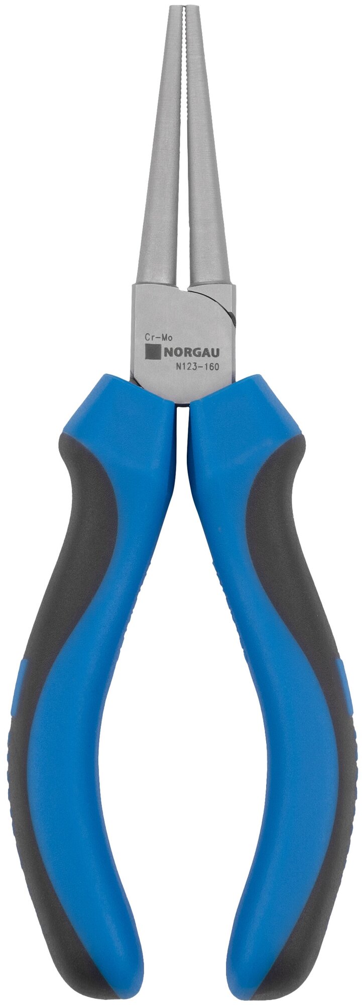 Круглогубцы NORGAU Industrial из Cr-Mo стали с двухкомпонентными рукоятками и диаметром губок 2.5 мм профессиональные длина 160 мм