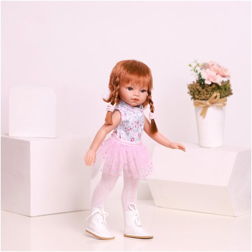 Кукла девочка Antonio Juan Эльвира в розовом, 33 см, виниловая