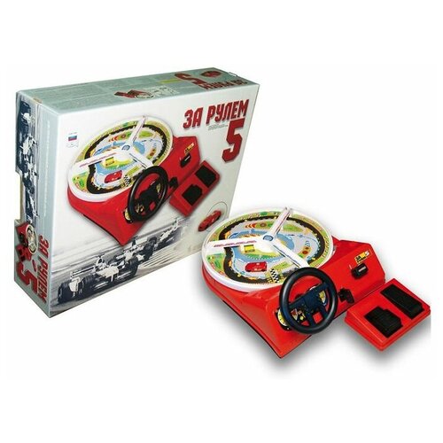 Спортивные игры Настольная игра За рулем-5 с педалями арт.10092 с 5 лет