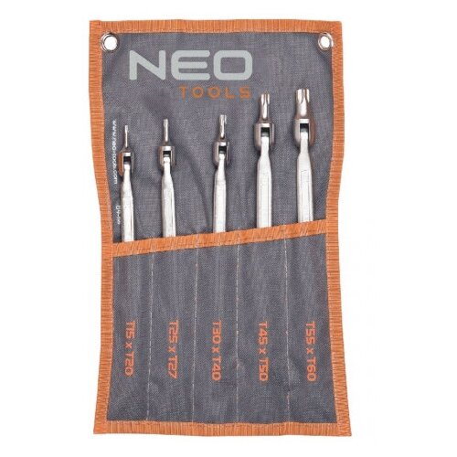 Шестигранные ключи NEO Tools Torx, шарнирные , T15-T60 мм, набор 5 шт. 09-116