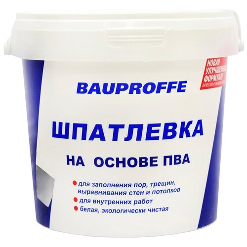 Шпатлевка на основе ПВА PROFI 1,5кг. шпаклевка/обои/краска/лак/грунт