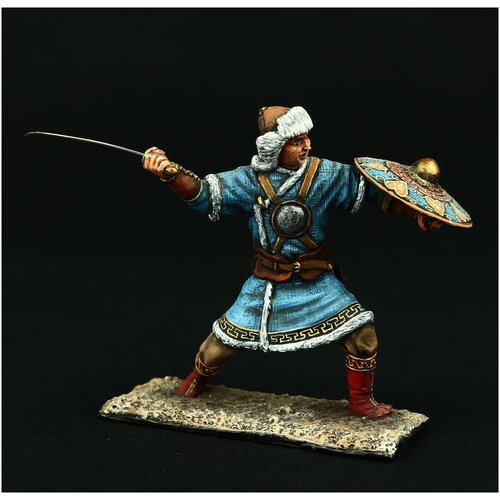 Оловянный солдатик (ТОП): Монгольский воин, замахивающийся мечом, XIII в. оловянный солдатик sds монгольский воин замахивающийся мечом xiii в