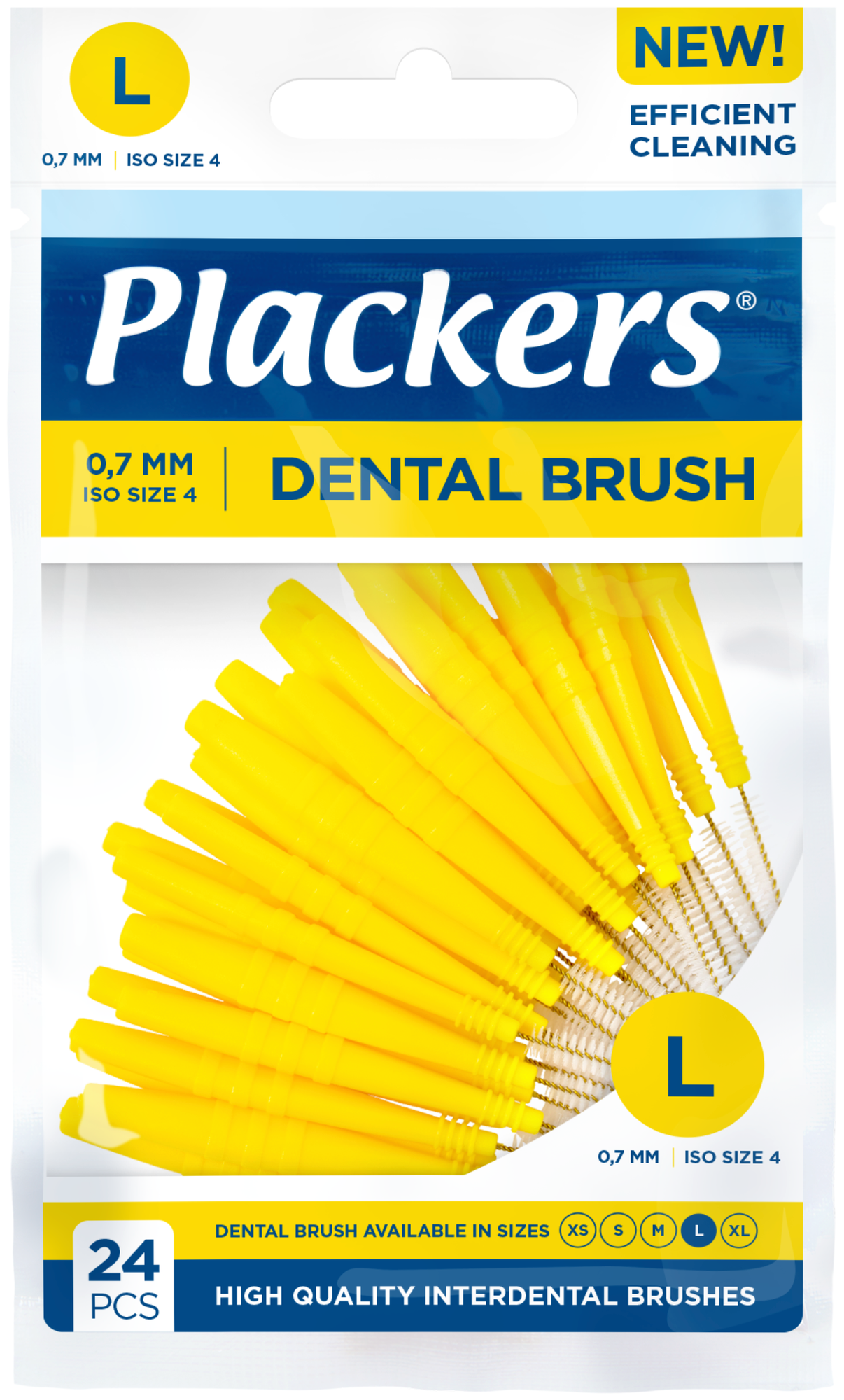 Межзубные ершики Plackers Dental Brush L, 0,7 мм (24 шт.)