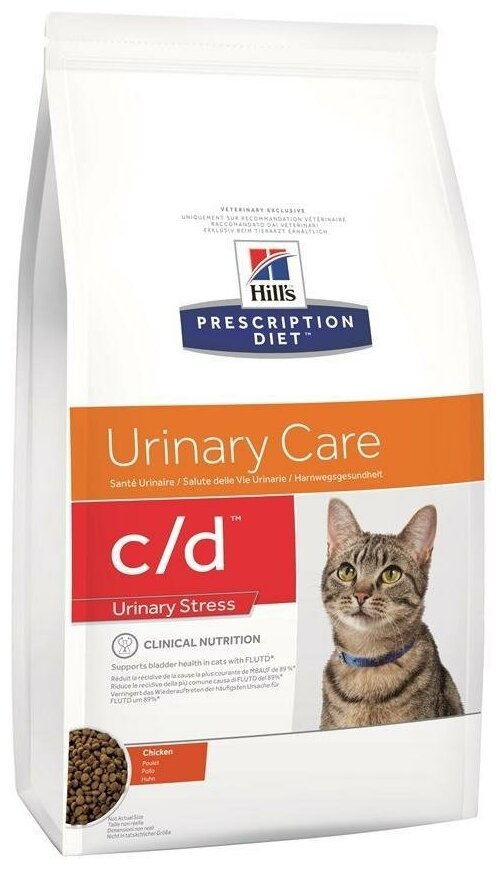 Сухой корм для кошек Hill's C/D Feline Urinary Stress лечение цистита и МКБ, с курицей 1.5 кг - фотография № 11