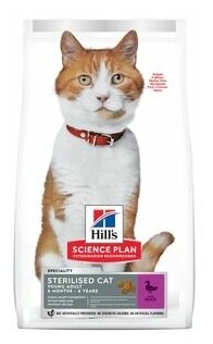 Сухой корм Hill's Science Plan для стерилизованных кошек в возрасте 6 месяцев - 6 лет, с уткой, 3 кг - фотография № 5