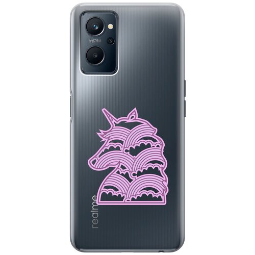 Силиконовый чехол с принтом Rainbow Unicorn для Realme 9i / Рилми 9и силиконовый чехол с принтом rainbow unicorn для realme 9i рилми 9и