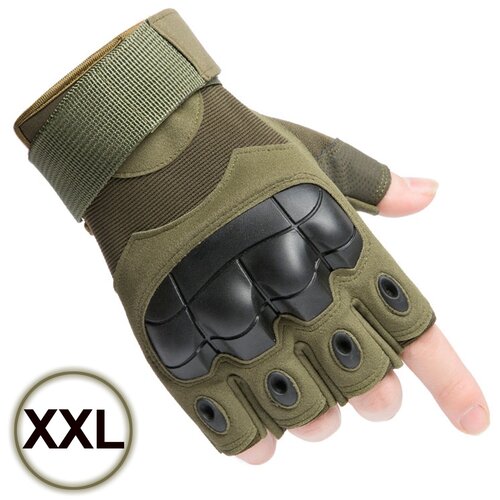Перчатки тактические без пальцев / велосипедные перчатки /военные /защитные/велоперчатки/мотоперчатки