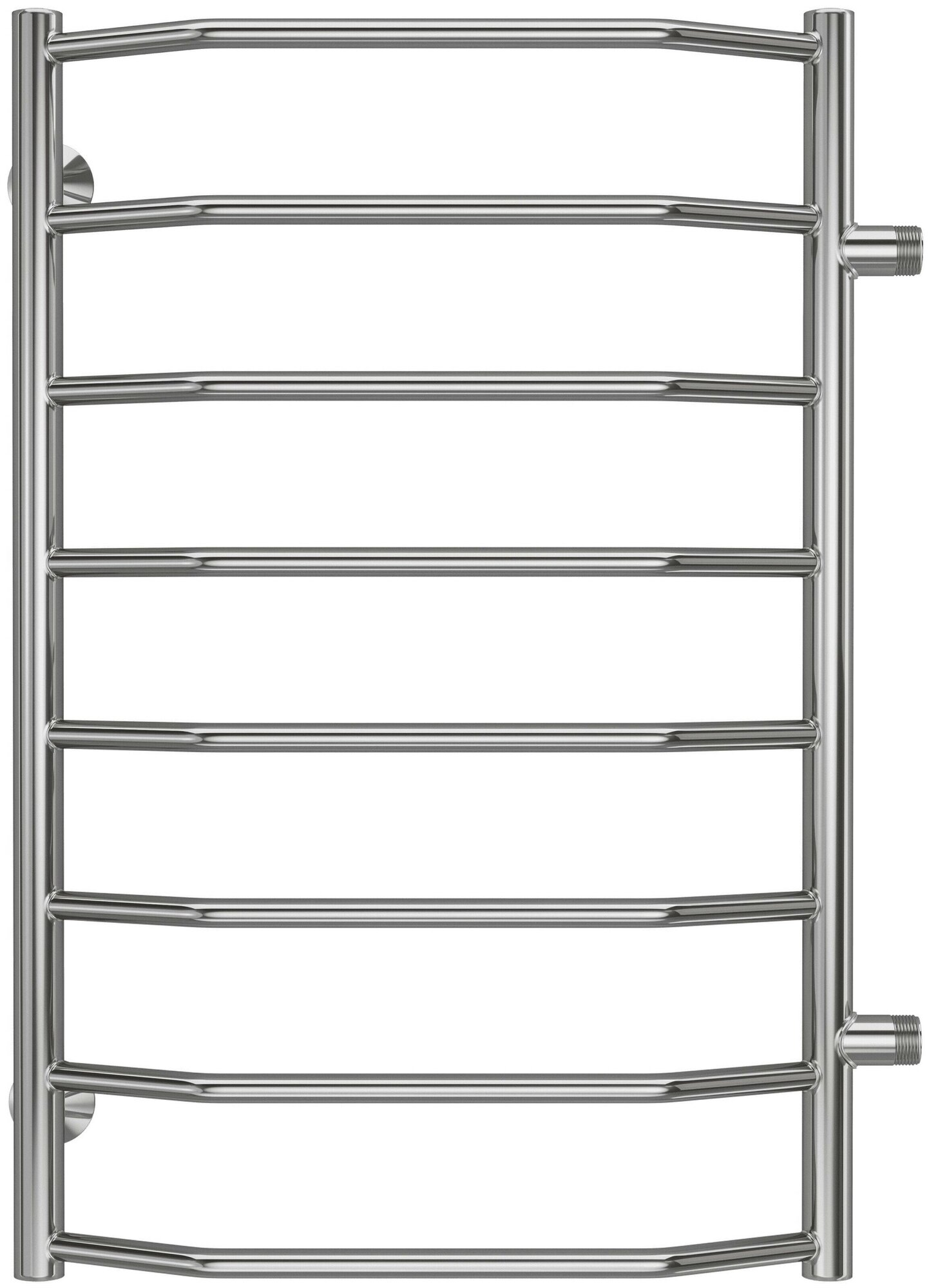 Полотенцесушитель TERMINUS Виктория П8 (ШВ:577x800) водяной, нерж.сталь, боковое подкл., м/о 500мм