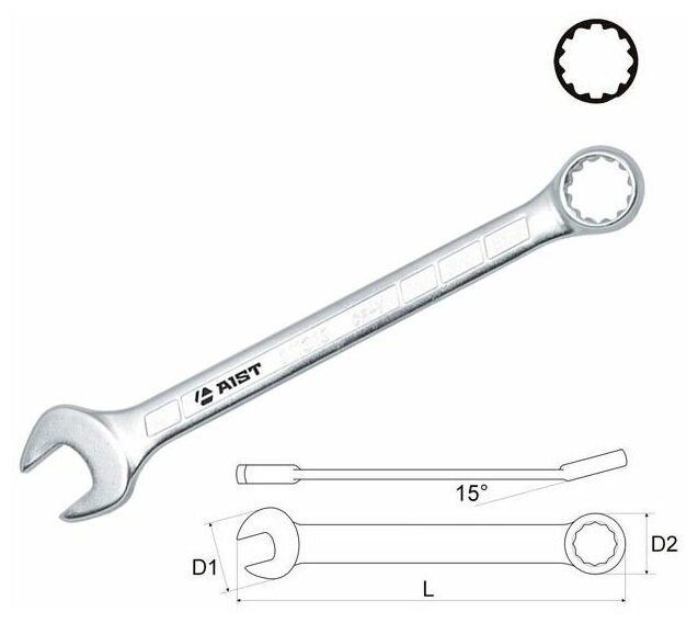 Комбинированный ключ AIST - фото №2
