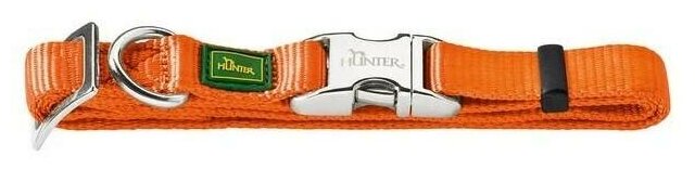 Hunter ошейник для собак ALU-Strong L (45-65 см) нейлон с металлической застежкой оранжевый - фотография № 10