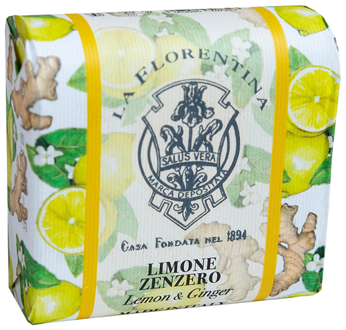 La Florentina Мыло твердое Lemon & Ginger парфюм, 106 мл, 106 г