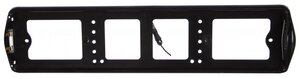 DolleX Рамка номерного знака пластмассовая с подсветкой боковой черная SPL-56