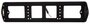 Рамка номерного знака пластмассовая с подсветкой боковой черная