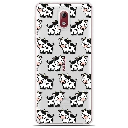 Силиконовый чехол на Nokia 3.1 Коровы / для Нокия 3.1