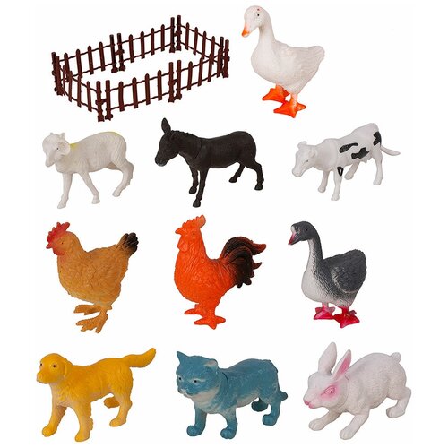 Игровой набор фигурок / Фигурки домашних животных 10 штук Домашний зоопарк