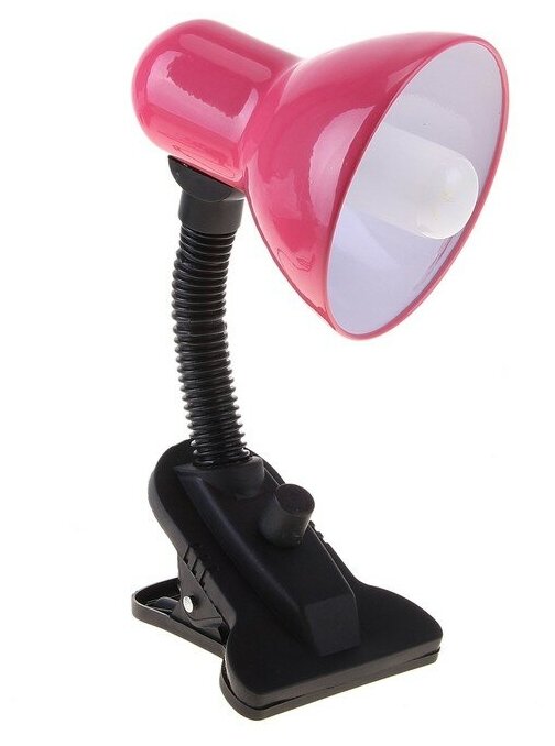 Лампа настольная Е27, светорегулятор (220В) розовая (108А) - фотография № 1