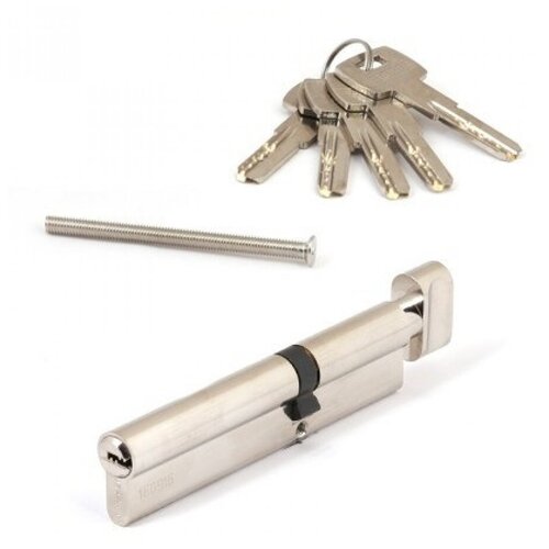 Цилиндр (Личинка замка) Apecs SM-130(50C/80)-C-NI, никель, ключ-вертушка цилиндр apecs sm 120 ni 60x60 мм ключ ключ цвет никель
