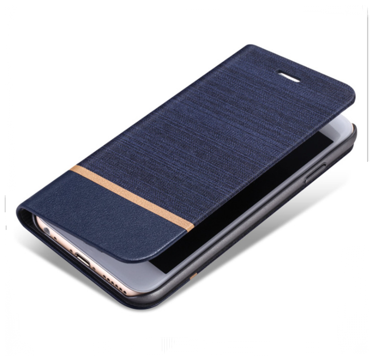 Чехол MyPads Vaqueros для Samsung Galaxy S5 / S5 Neo из ткани под джинсу синий