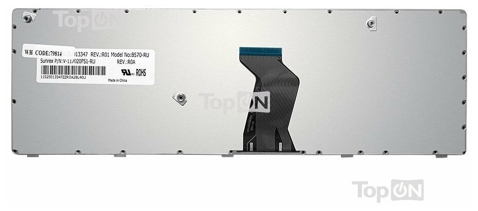 Клавиатура для ноутбука Lenovo B570 V570 Z570 pn 25-011910 25-012349 25-012436 800₽