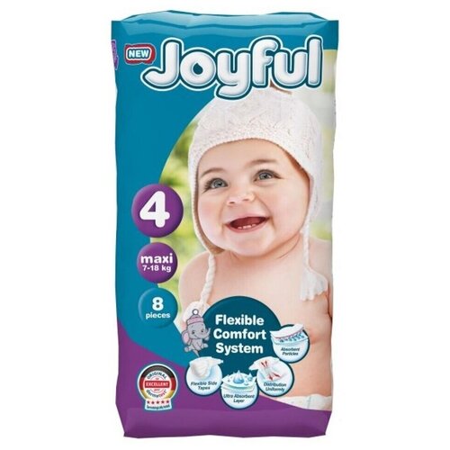 Подгузники детские 4 Joyful 7-18 кг, 60 шт