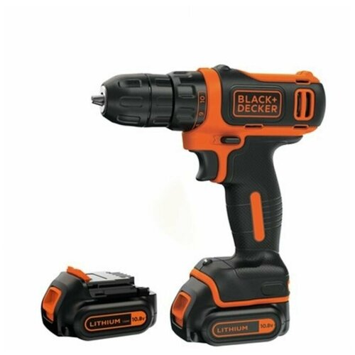 Компактная аккумуляторная дрель-шуруповерт 108 В 15 Ач Li-Ion 2 АКБ BLACKDECKER BDCDD12KB-QW кейс 646100₽