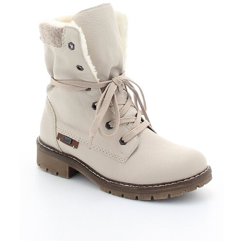 фото Ботинки rieker женские зимние, размер 39, цвет бежевый, артикул y9122-60