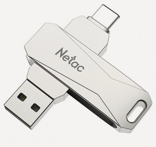 Изображение товара USB флешка Netac U782C 128Gb metal USB 3.0 + TypeC (NT03U782C-128G-30PN)