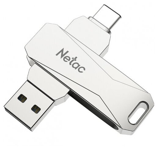 USB флешка Netac U782C 128Gb metal USB 3.0 + TypeC (NT03U782C-128G-30PN)