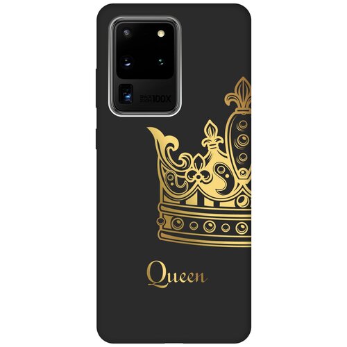 Матовый чехол True Queen для Samsung Galaxy S20 Ultra / Самсунг С20 Ультра с 3D эффектом черный матовый чехол climbing для samsung galaxy s20 ultra самсунг с20 ультра с эффектом блика черный